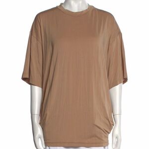 Acne Studios Tan Gathered Side T Shirt